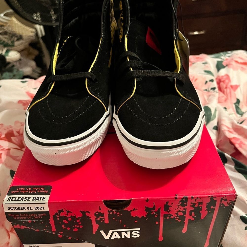 VANS yellow black unisex sk8-hi house of horrors the shining REDRUM series.